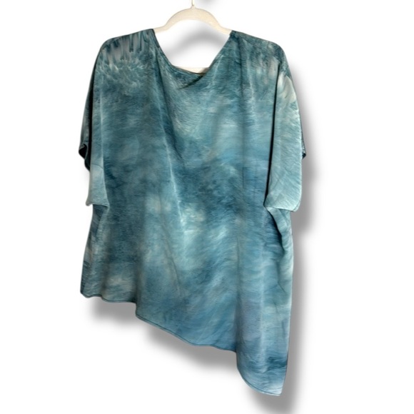 Blackfish Studio Hand Painted Washable Silk A Symmetric Blouse Size L/XL - Picture 3 of 3